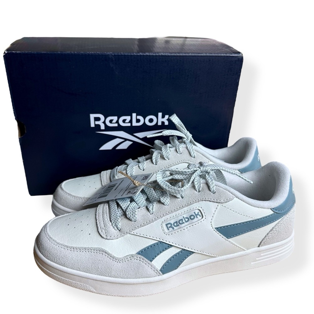 Reebok White and Blue Athletic Shoes